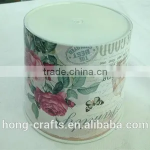 Hot Sale Set/3 Bulk Rose Design Round Plastic PP Flower Pot for Garden thumbnail-4