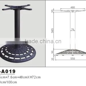 Antique Outdoor Garden Black Cast Iron Table Base thumbnail-1