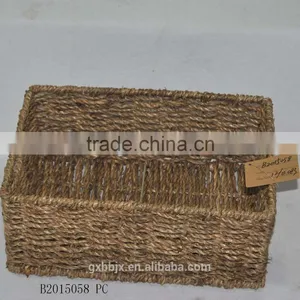 Cube Basket Made With Woven Water Hyacinth thumbnail-1