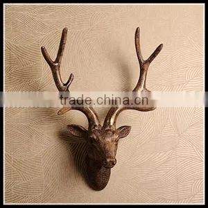 European Style Wall Decoration Resin Wall-mounted Deer Head for Sale thumbnail-2