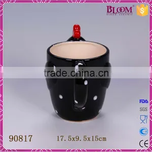 Black Rooster Ceramic Coffe Mug thumbnail-3