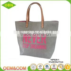 Wholesale China Direct Sale Promotional Custom Striped Paper Straw Tote Beach Bag thumbnail-2