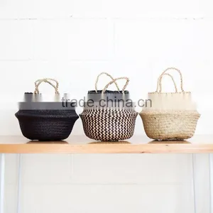 Small Size and Cheap Seagrass Woven Belly Basket thumbnail-1