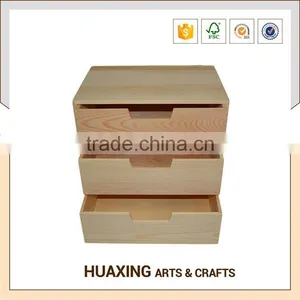 Natural Pine Wood Craft Wooden Drawers With Silk Screen Printed Logo thumbnail-1