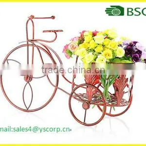 2017Garden Home Decor Iron Bike Plant Holder Bicycle Flower Pot Holder thumbnail-4