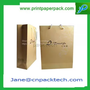 Custom Promotional Shopping Garment Fashion Packing Bags Carrier Gift Bag Kraft Paper Bag thumbnail-1