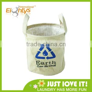 Earth Flax Fabric Folding Linen Laundry Baskets thumbnail-1