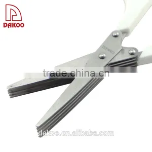 White Color Sand Polishing 5-Layers Herb Kitchen Scissors thumbnail-3