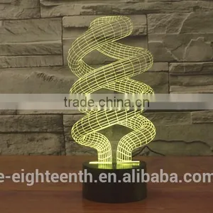 2016 Best Seller Lovely Amazing Visual Illusion Light Touch Panel 3D Lamp for Christmas Decoration thumbnail-1