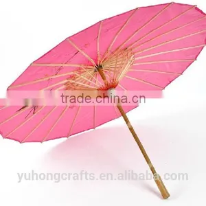 Chinese Style Silk Parasol With Flower Painting thumbnail-3