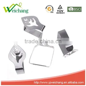 WCTS03M 4pcs Leaf Stainless Steel Table Cloth Clips Table Cover Holder Party Picnic Clamps thumbnail-5