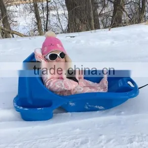 Baby Luge Bebe Plastic Towable Kids Snow Sled With Backrest,toddler Pull Sled -30temp 24h Cold Resistance Test thumbnail-4