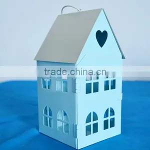 Fashion Little House Heart Metal Candle Holder Iron Lantern Home Decoration Chirstmas Decoration Farol de Metal thumbnail-1