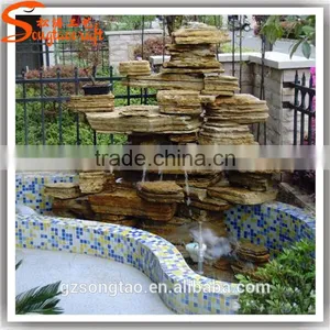 Outdoor Can be Customized Artificial Waterfall Fountain Garden Decorative Landscape Artificial Waterfall Fountain thumbnail-2