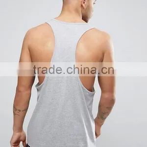 Cheapest High Quality New Design Summer Cool Custom Grey Color Gym Wear Comfortable Cotton Polyester Casual Men's Sport Vest thumbnail-2