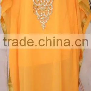 Orange CAFTAN Kaftan Tunic COVER UP BLOUSE thumbnail-1