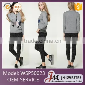 Newest Design Women Jumpers Red Color Crew Neck Knitted Ugly Christmas Sweaters thumbnail-5