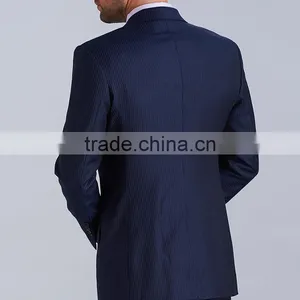 Bospoke Slim Fit Blue Latest Design Coat Pant Men Suit thumbnail-3