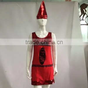 Walson Clothes Apparel Crayola Crayon Dress Costume Girls Funny Fancy Halloween Costume thumbnail-3