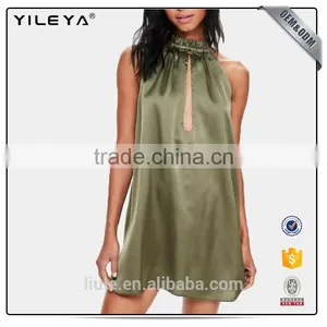 Woman Fashion Summer Evening Dress Latest Sexy Dress Designs One Piece Cotton Loose Swing Dress thumbnail-1