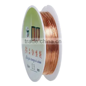 High Quality Round Rose Gold 0.3mm Copper Beading Wire Thread Cord thumbnail-1