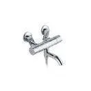 Modern Chromed Brass Thermostatic Shower Taps Double Hole Water Faucet thumbnail-1