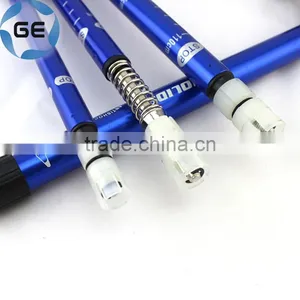 Curved Grip 4 Sections Telescopic Trekking Pole Outdoor Walking Alpenstock Aluminium Alloy Rubber Handle Hiking Stick thumbnail-3