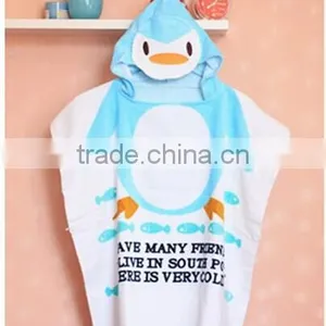 100% Cotton Kids Hooded Poncho Towels thumbnail-5