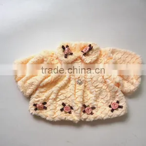Kids Girls Faux Fur Fleece Lapel Coat Winter Warm Jacket thumbnail-2