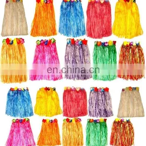 Different Colors Grass Skirt Girls Hawaiian Skirt for Party GT2098 thumbnail-1