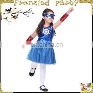 Wholesale Girl Fancy Party Captain America Costume FGCC-0149 thumbnail-1