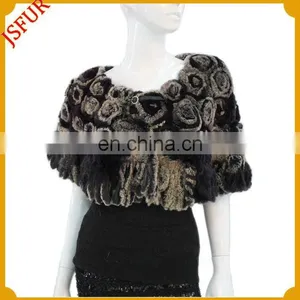 Fashion Women's Black Rabbit Fur Shoulder Wrap thumbnail-1