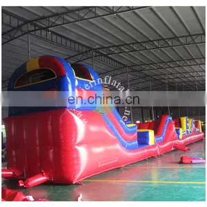 Giant Red Inflatable Obstacle Course thumbnail-3