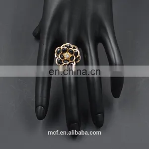 MCR-0050 Wholesale Latest Gold Flower Cluster Gemstone Ring for Girls thumbnail-4