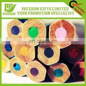 2013 Hot Sale Wooden Customized HB Colored Pencils With Eraser thumbnail-1