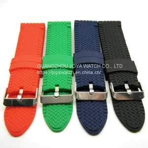 18 20 22 24 26 28 30mm Silicone Rubber Composite Stitch Watch Band Strap Wholesale OEM Supplier thumbnail-2