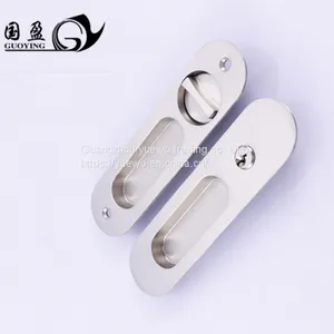 Remove Door Handle Lock Double-sided Invisible Door Lock Dark Handle Sliding Door Lock Toilet Bathroom Lock Hook thumbnail-1