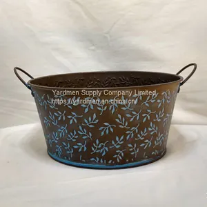 Iron Sheet Material Flower Bucket Garden Product Pot thumbnail-3