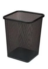 Silver Black Oblong Taper Wastebin thumbnail-1