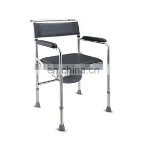 Medical Elder Shower Wheel Chair Manual Toliet Seat Bedside Commode thumbnail-3