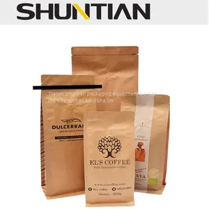 Flat Bottom Kraft Barrier Pouches With Window thumbnail-1