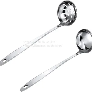 304 Stainless Steel Newness 2 Pcs Slotted Spoon and Soup Ladle thumbnail-2
