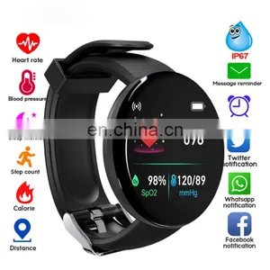 High Quality Redondo Round Montre Inteligente HD LCD Screen D18 Android Smart Watch For Mobile Phones Smartwatch thumbnail-3