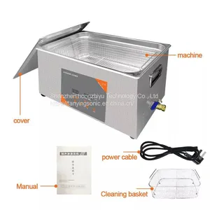 FanYing Ultrasonic Cleaner 22L 900W Digital Timer Adjust Temperature Degas For Bath Jewelry Glasses Watch Industrial Parts thumbnail-4