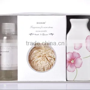 100ml Home Fragrance Sola Flower Diffuser With Ceramic Jar, Air Fresher Gift Set SA-0292 thumbnail-1