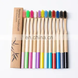 New Products Eco Friendly Round Handle Bamboo Toothbrush Manufacturer thumbnail-1