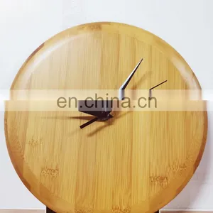 Wall Clocks Eco Friendly New Design Modern Living Room Study Creative Bamboo Wall Clock thumbnail-3