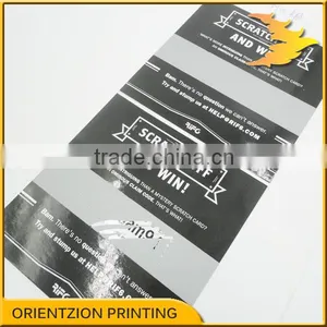 Custom Scratch Off Paper Lottery Ticket Printing, Lottery Card Printing. thumbnail-1