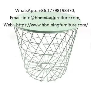 Green Round Top MDF Coffee Table thumbnail-1