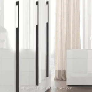 Furniture Hardware Fittings Customized Good Quality Simple Style Aluminum Alloy Cabinet Kitchen Wardrobe Drawer Dresser Door Long Pull Handles thumbnail-1